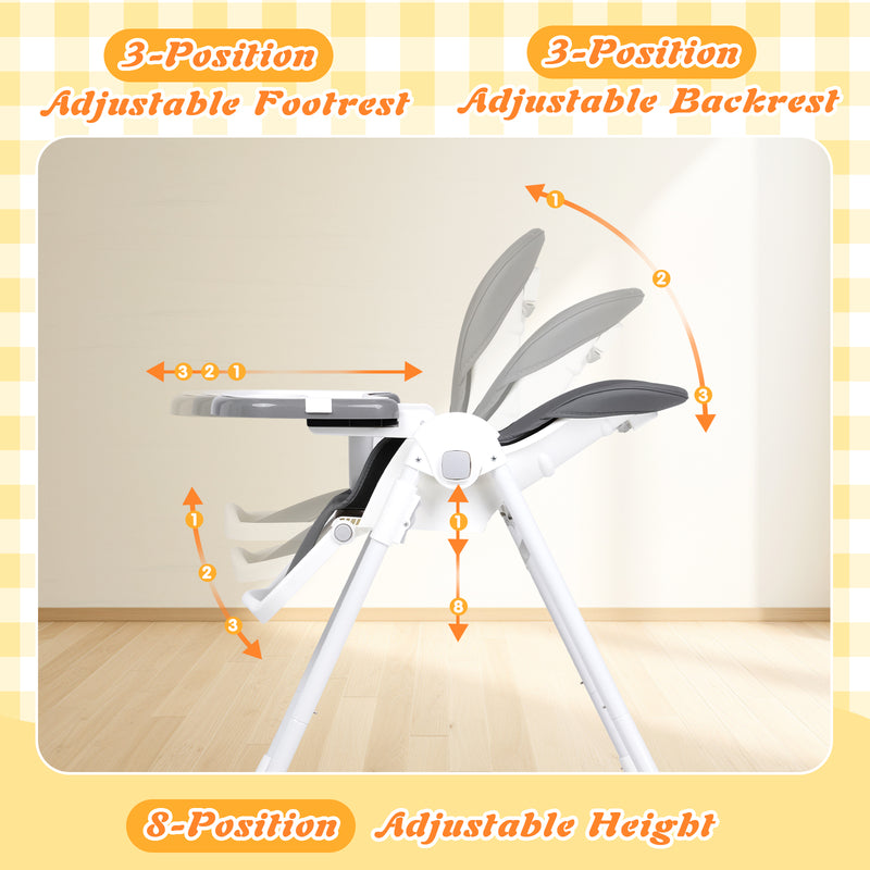 Advwin 3-in-1 Folding Baby High Chair