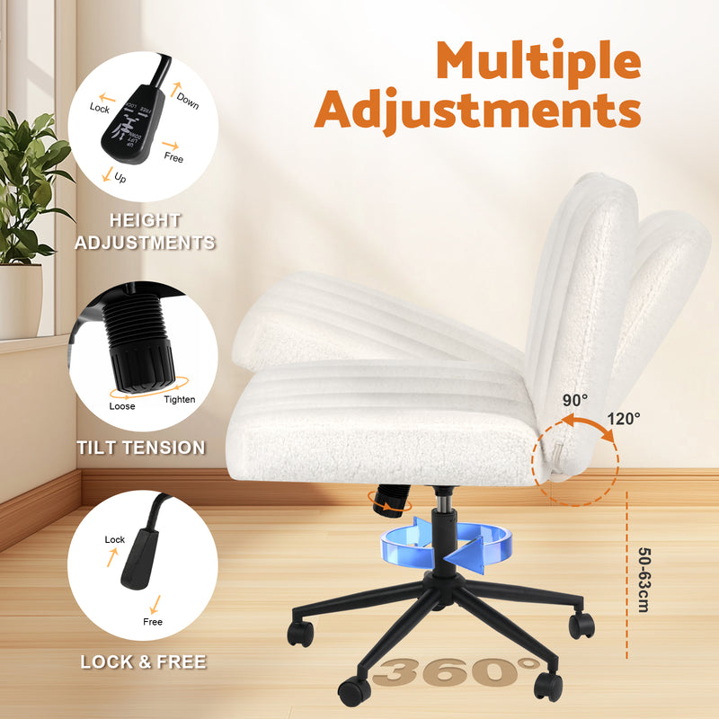 Advwin Armless Office Chair Ergonomic Desk Chair