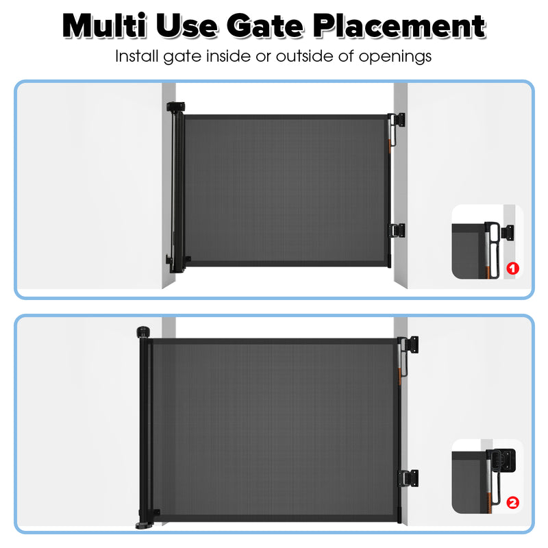 Advwin 180CM Retractable Stair and Door Safety Gate Fence