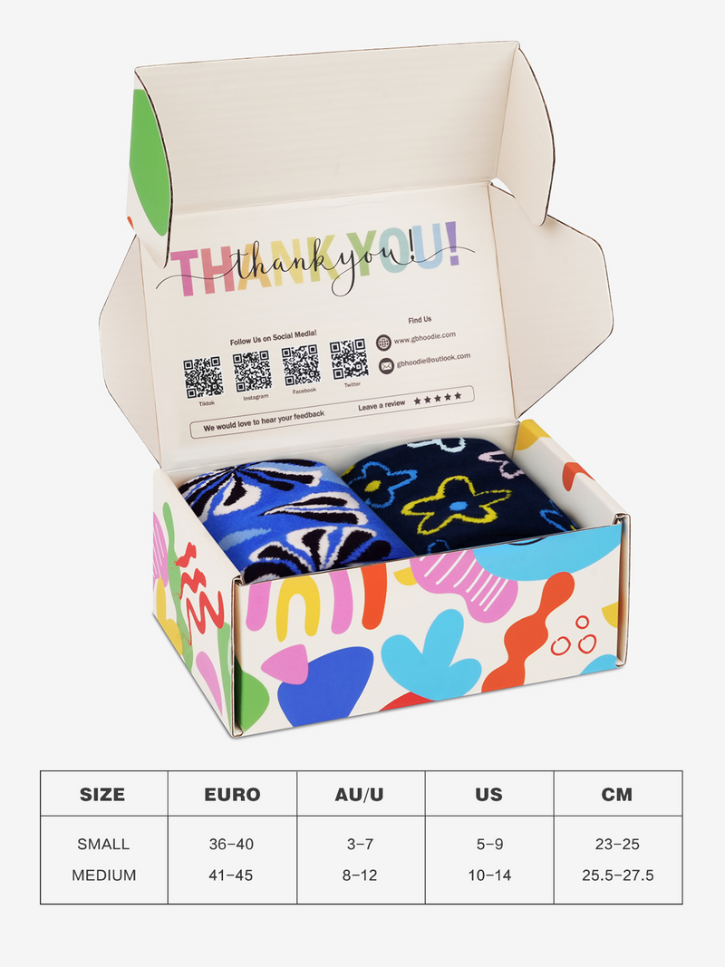 Advwin 2/3-Pair Colorful Funky Socks Gift Box