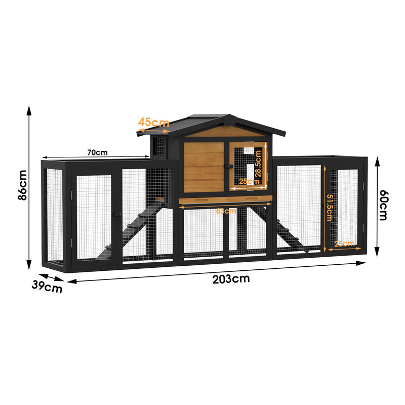 Advwin Rabbit Hutch Wooden Chicken Coop