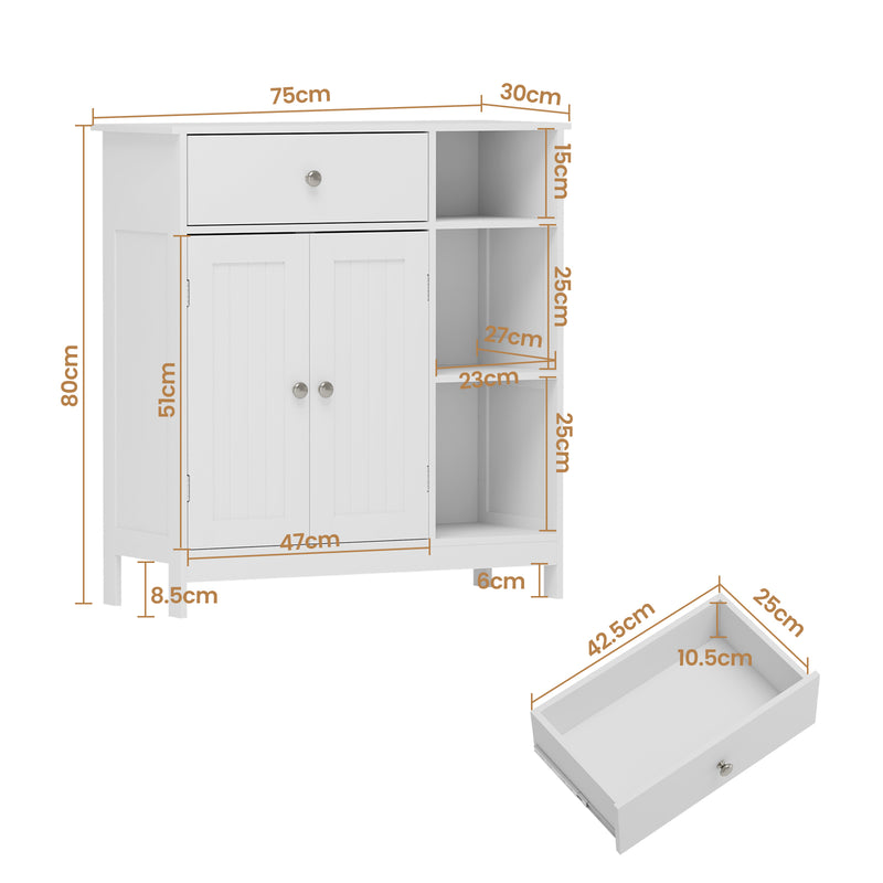 Advwin Bathroom Floor Cabinet Storage Cabinet