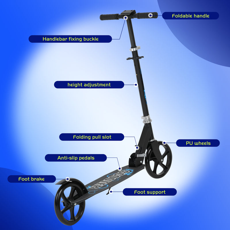 Advwin Kick Scooter Folding Scooter 3 Adjustable Height