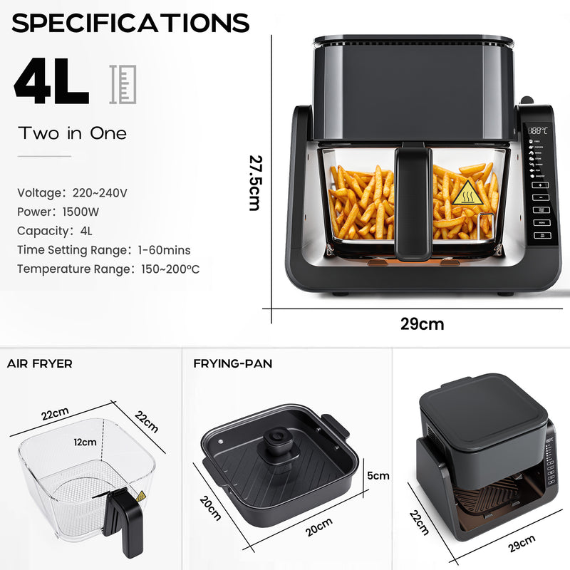 Advwin Multi-Functions Electric Air Fryer with Grill