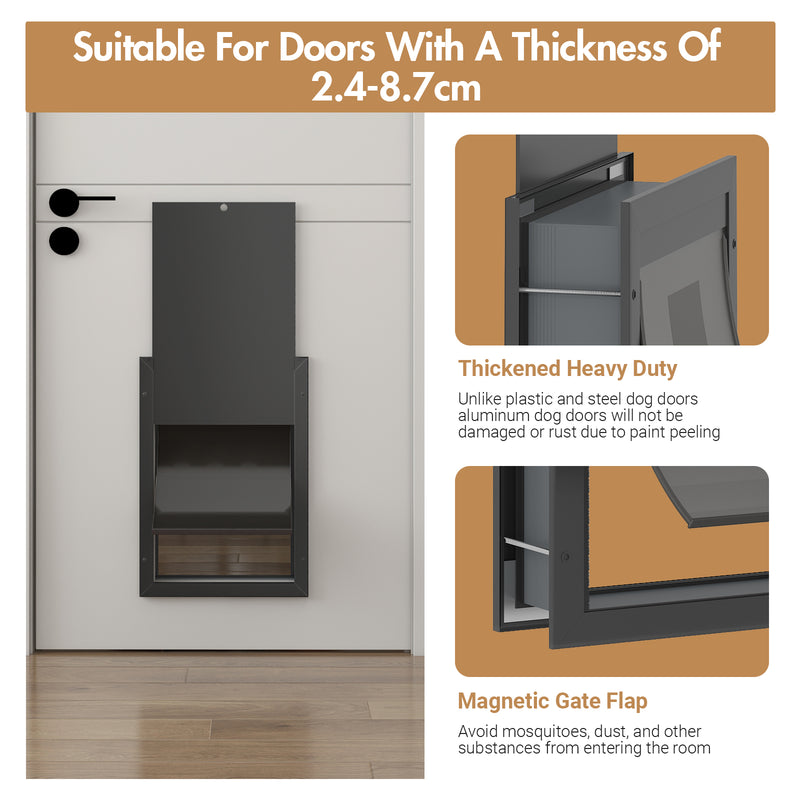 Advwin Dog Door for Door Doggy Door with Aluminum Frame