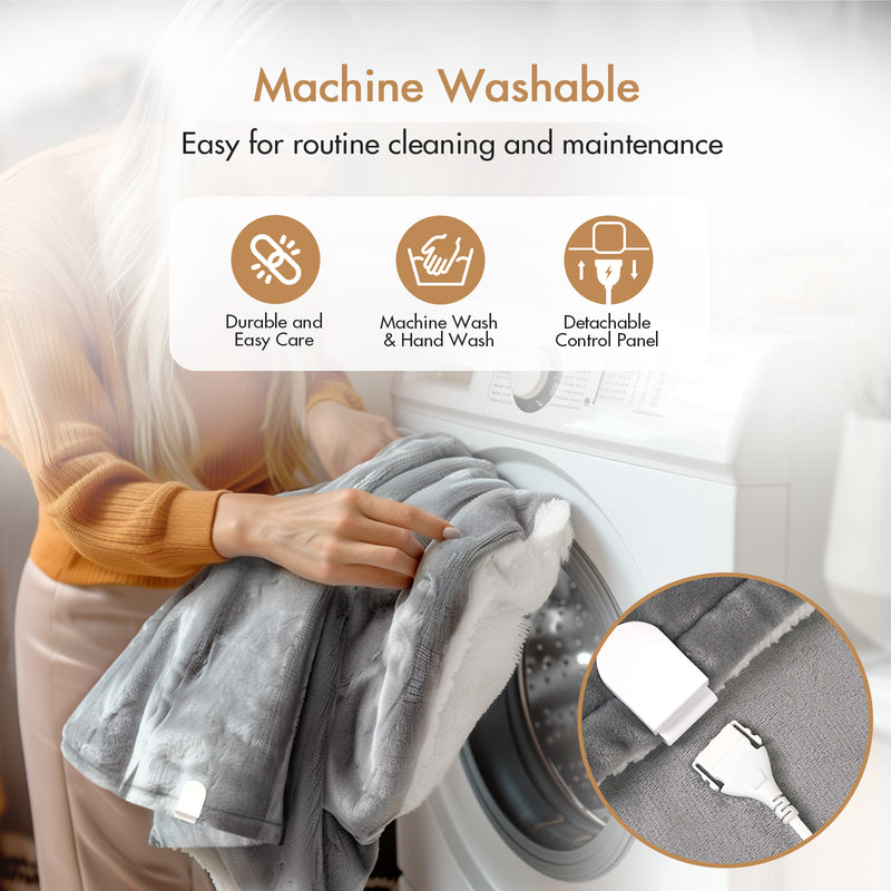 Advwin Electric Heated Throw Washable