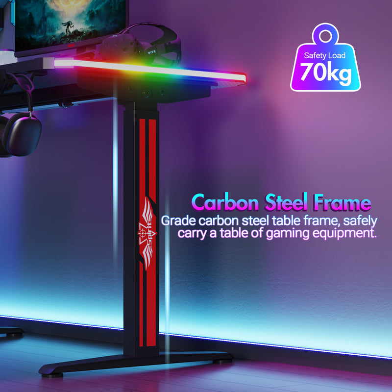 Advwin Electric Standing Gaming Desk RGB LED 140cm