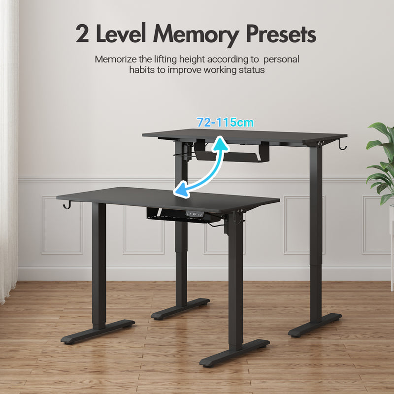 Advwin Electric Standing Desk Height Adjustable 100cm Black