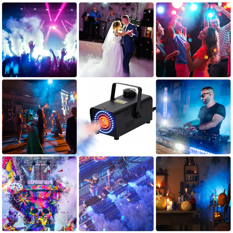 Advwin Fog Machine with12 RGB Colorful and 4 Effect