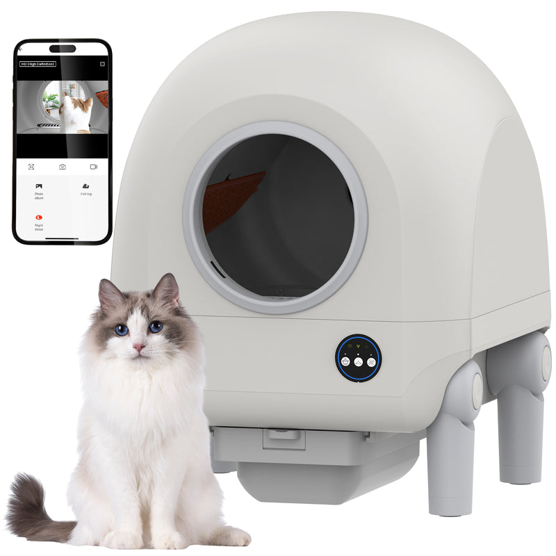 Advwin Self Cleaning Cat Litter Box With Camera Video