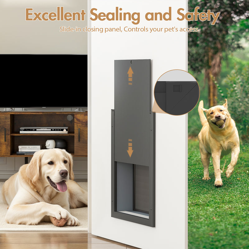 Advwin Dog Door for Door Doggy Door with Aluminum Frame