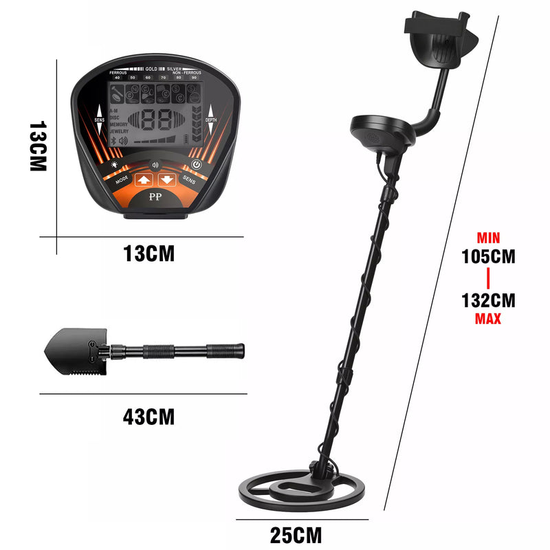 Advwin 5 Modes Metal Detector 10" Waterproof