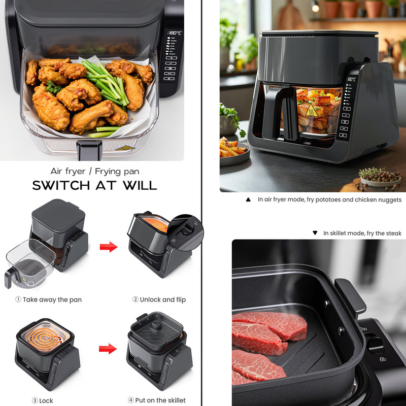 Advwin Multi-Functions Electric Air Fryer with Grill