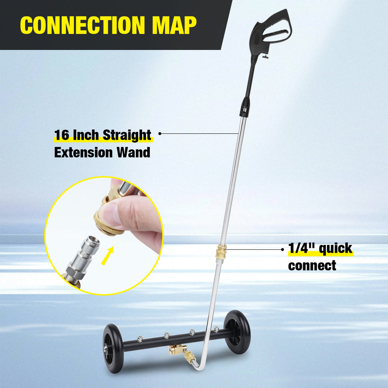 Advwin 2-in-1 Pressure Washer Undercarriage Cleaner