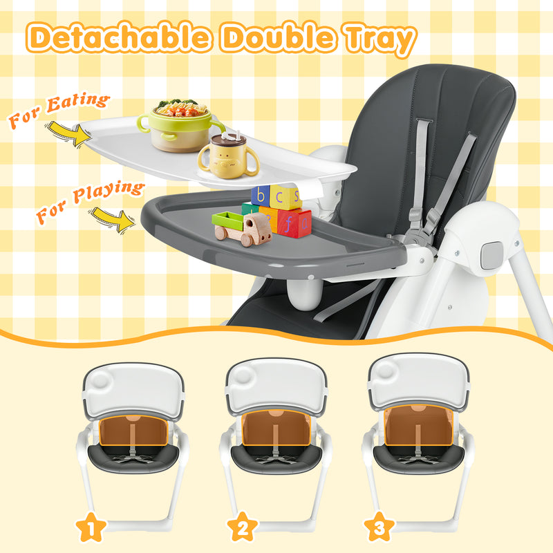 Advwin 3-in-1 Folding Baby High Chair