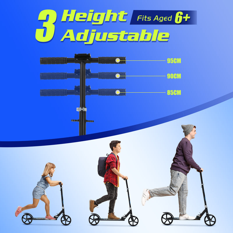 Advwin Kick Scooter Folding Scooter 3 Adjustable Height