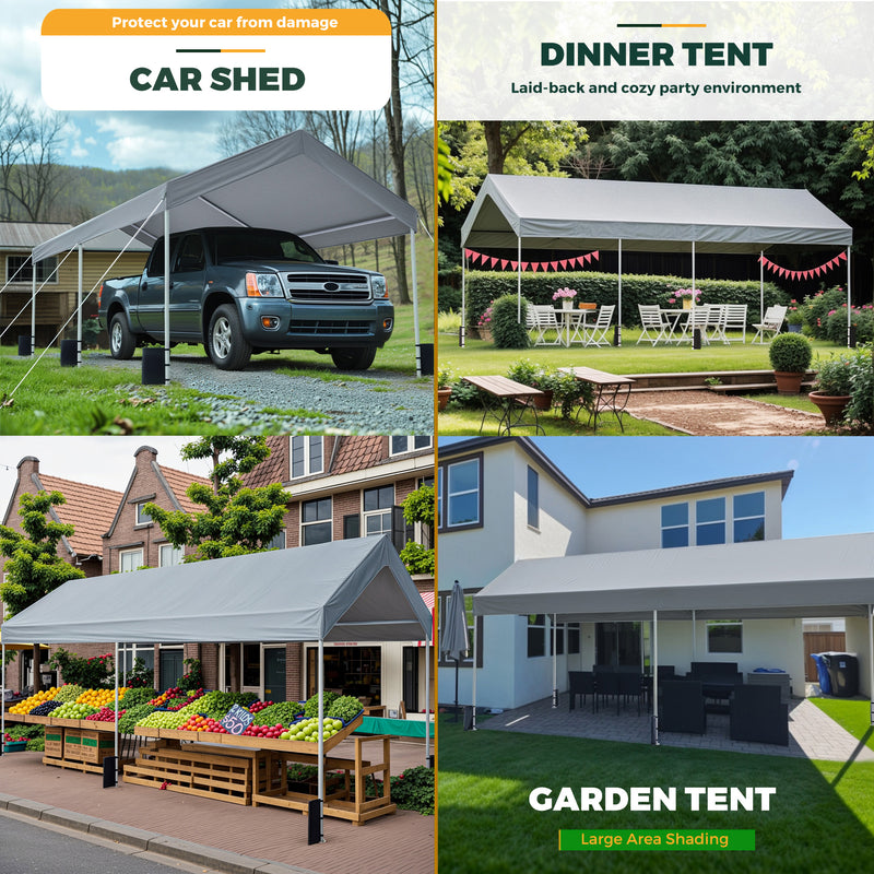 Advwin 3x6m WaterproofCarport Canopy Portable Garage