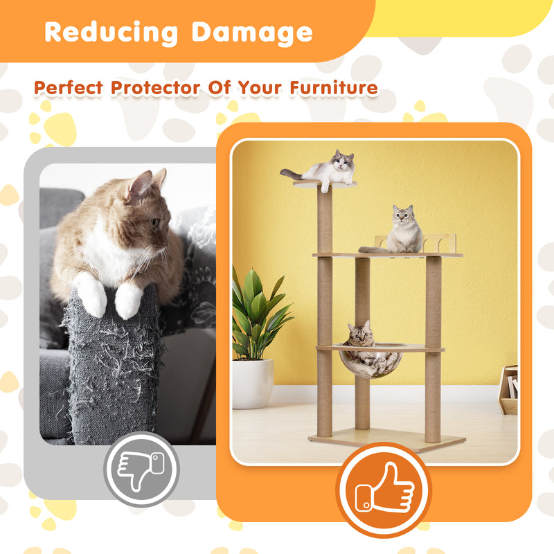 Advwin 115cm Cat Tree Tower Scratching Post Scratcher