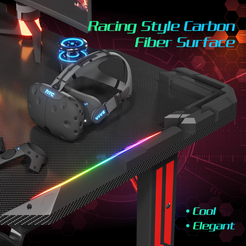 Advwin Gaming Desk and Gaming Chair Set Black & Blue