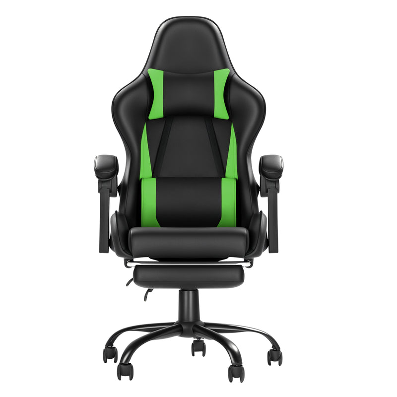 Advwin Gaming Chair Massage Lumbar with Footrest