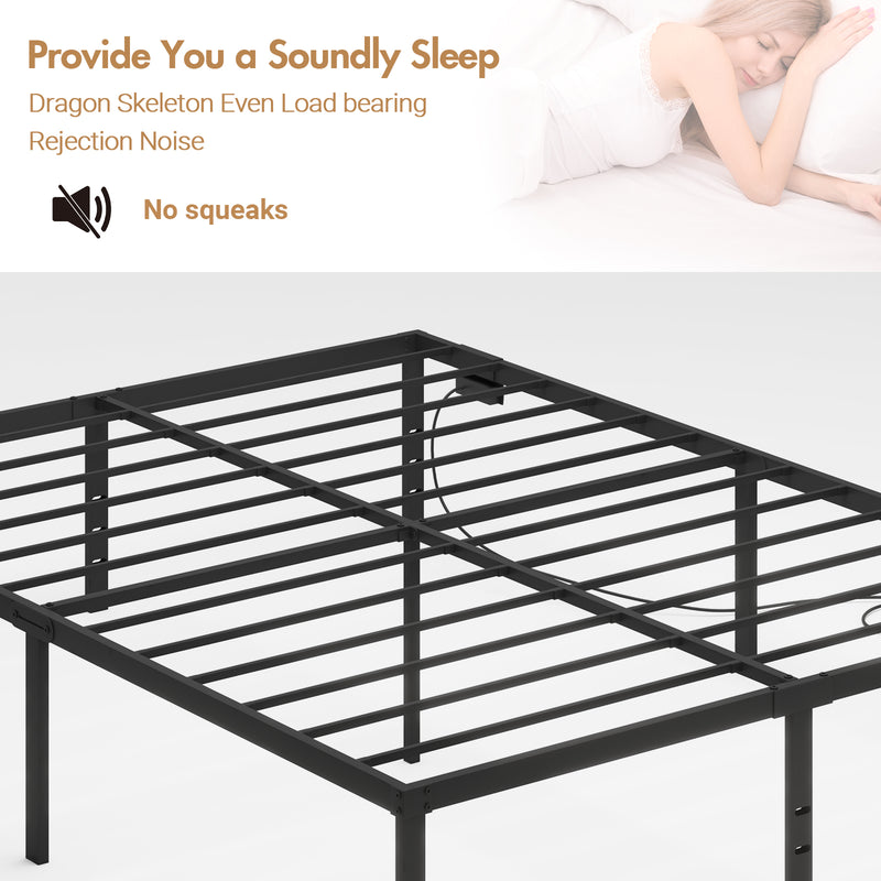 Advwin  Bed Frame with Charging Station