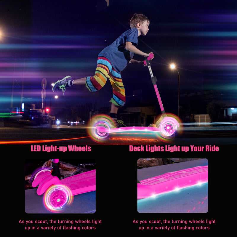 Advwin Kids Scooter Folding Kick Scooter Pink(Pre-order)