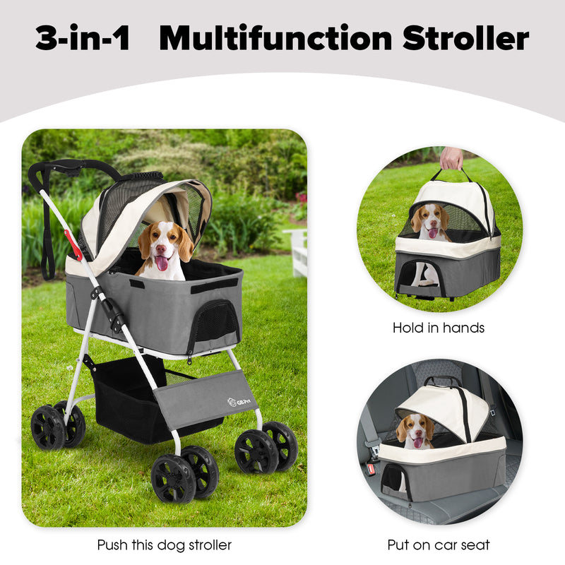 Advwin Large Dog Stroller One-Step Foldable