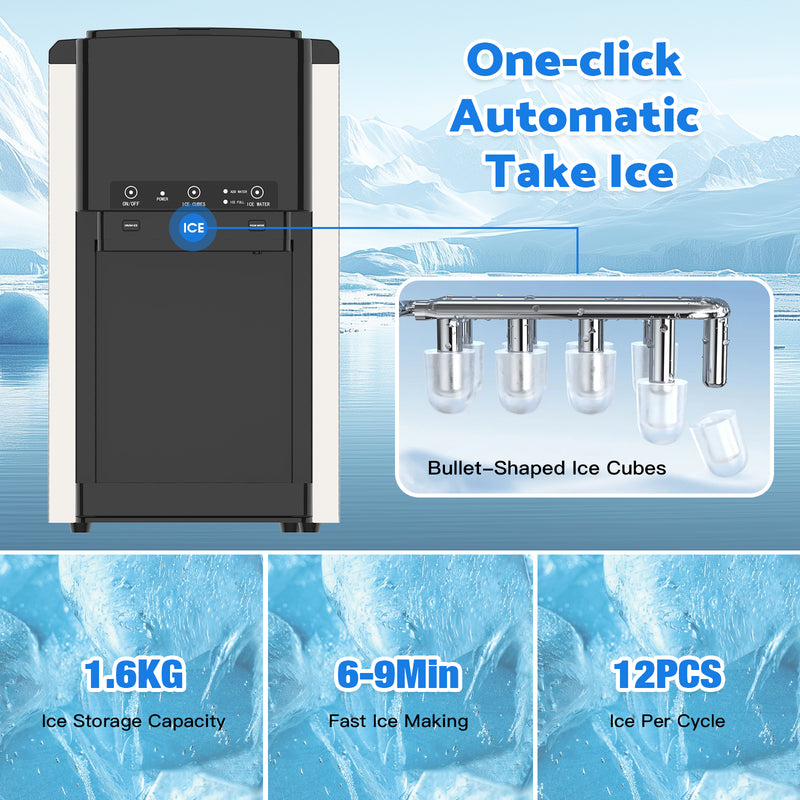 Advwin 3-in-1 Ice Maker with Cold Water Dispenser