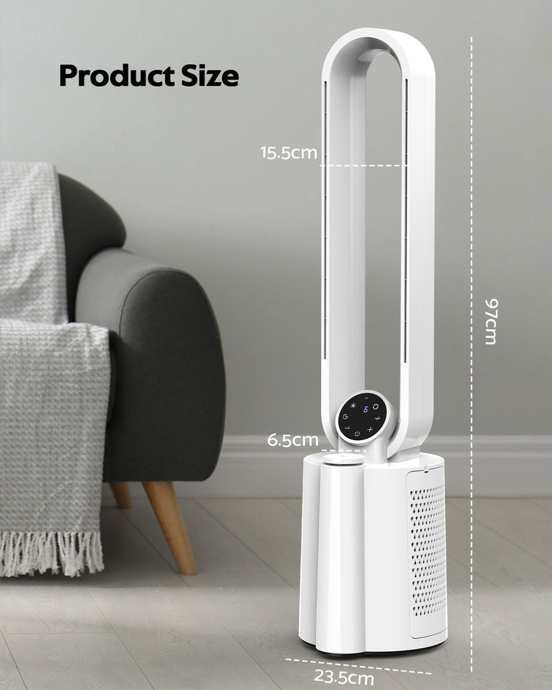 Advwin Portable Bladeless Tower Fan Humidifier