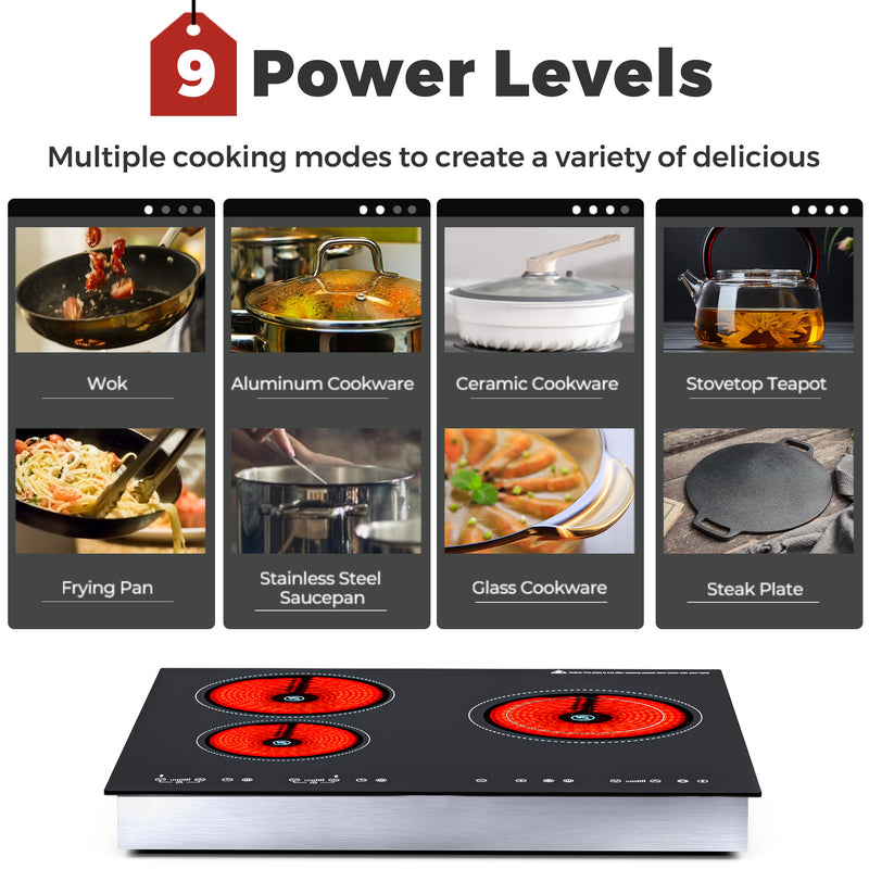 Advwin 5200W Commercial Induction Cooktop