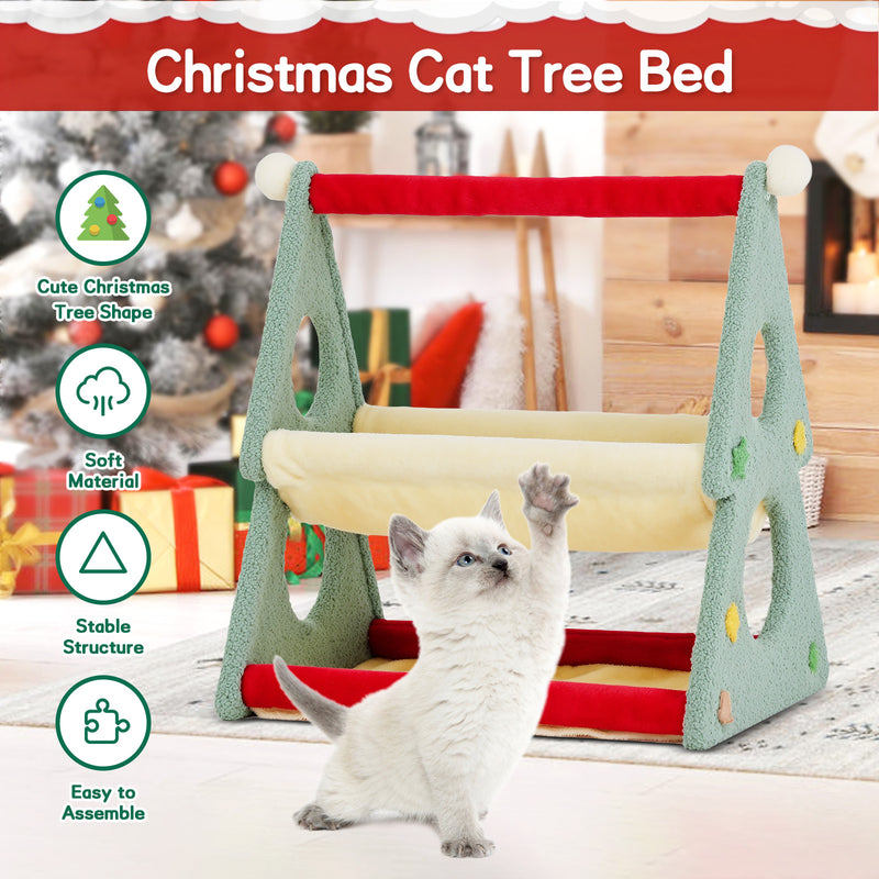 Advwin Cat Bed Cat Tower Xmas Tree Hammocks