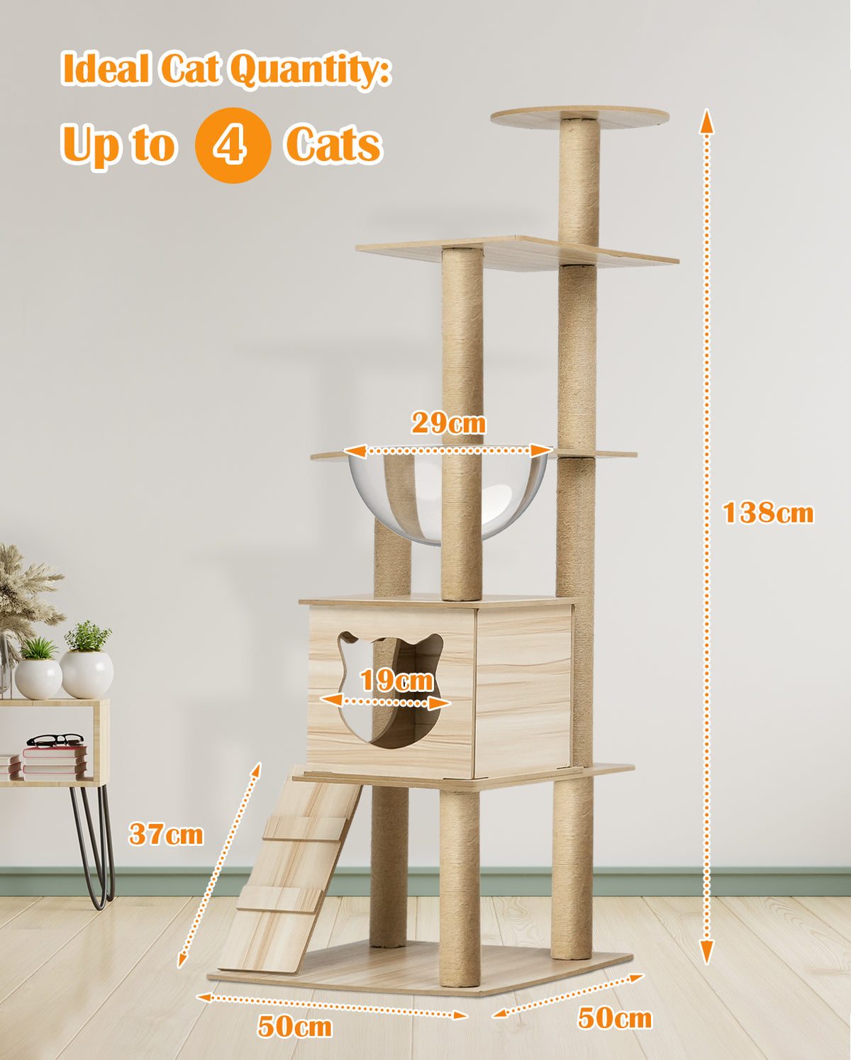 Bamboo cat tower best sale