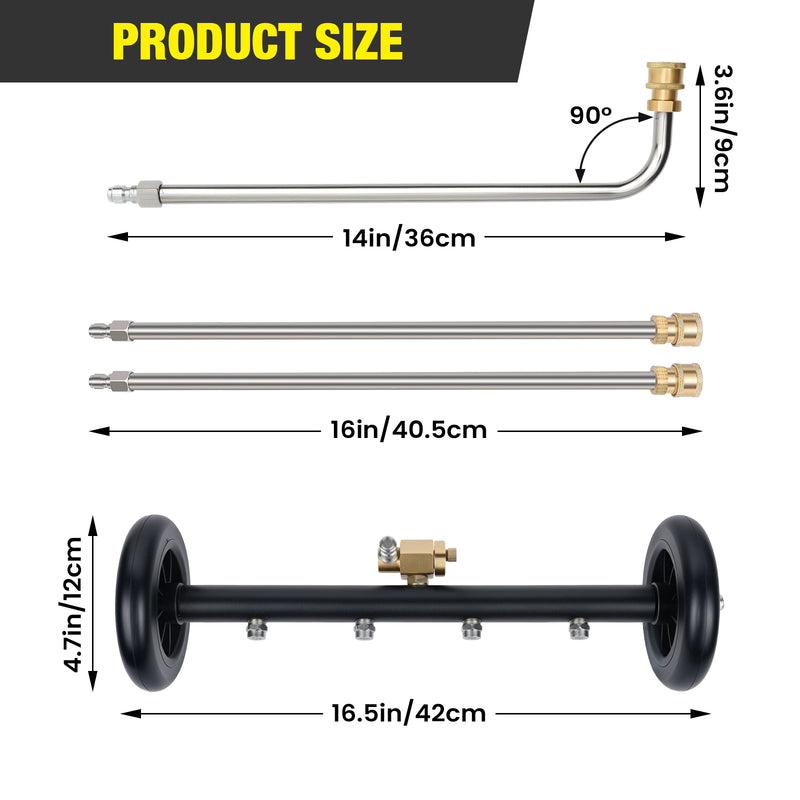 Advwin 2-in-1 Pressure Washer Undercarriage Cleaner