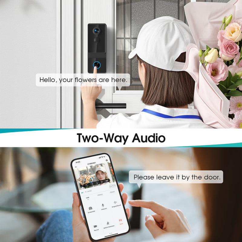 Advwin Video Doorbell Camera with Chime