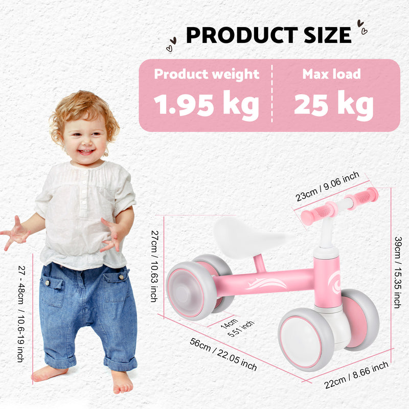 Advwin Baby Balance Bike with Colorful Lighting