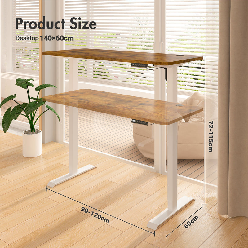 Advwin Adjustable Height Electric Standing Desk 120cm