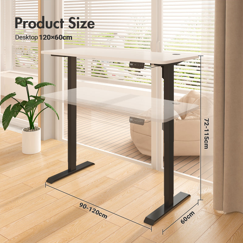 Advwin Adjustable Height Electric Standing Desk 120cm