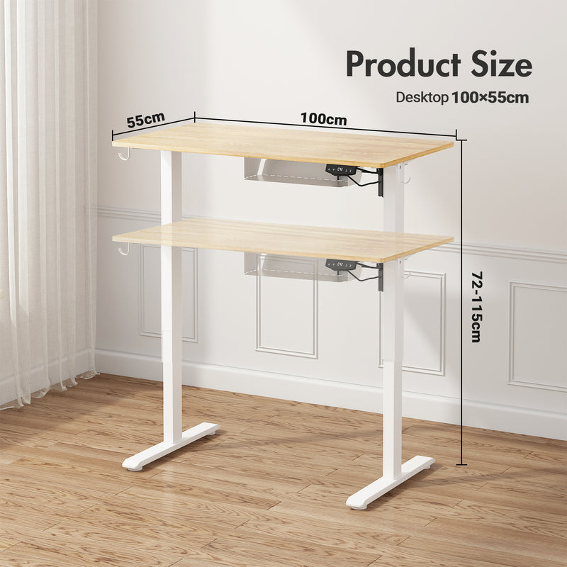 Advwin Electric Standing Desk Height Adjustable 100cm