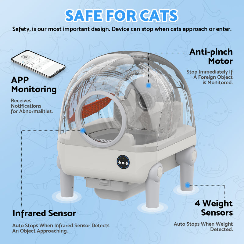 Advwin Self Cleaning Cat Litter Box With Camera Video