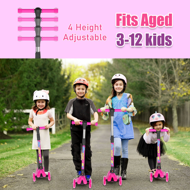 Advwin Kids Scooter Folding Kick Scooter Pink(Pre-order)