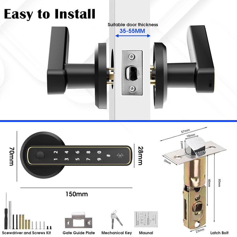 Advwin Smart Lock Fingerprint Door Lock with APP