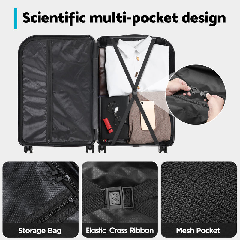 Advwin 4pcs Nested Luggage Set