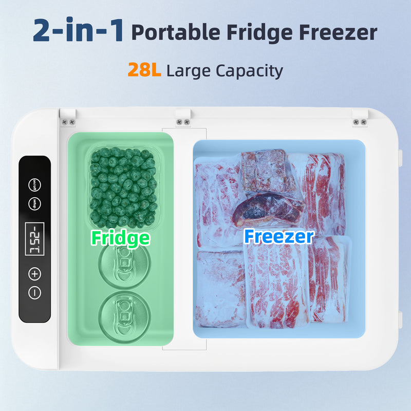 Advwin 28L Car Refrigerator Dual Zone Portable