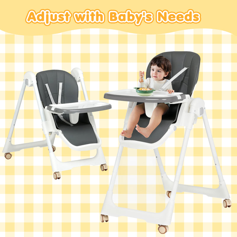 Advwin 3-in-1 Folding Baby High Chair