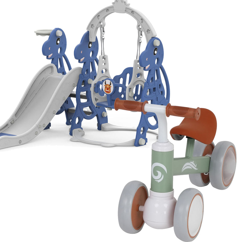 Advwin Baby Balance Bike & Kids Slide and Swing Set