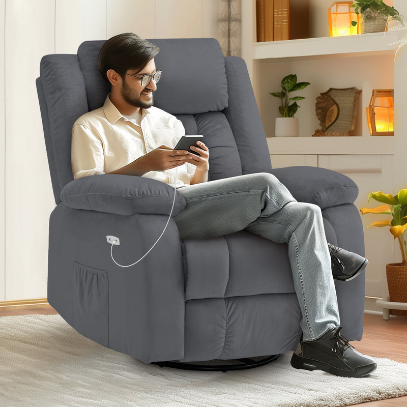 Advwin 360° Swivel Heated Recliner Massage Chair