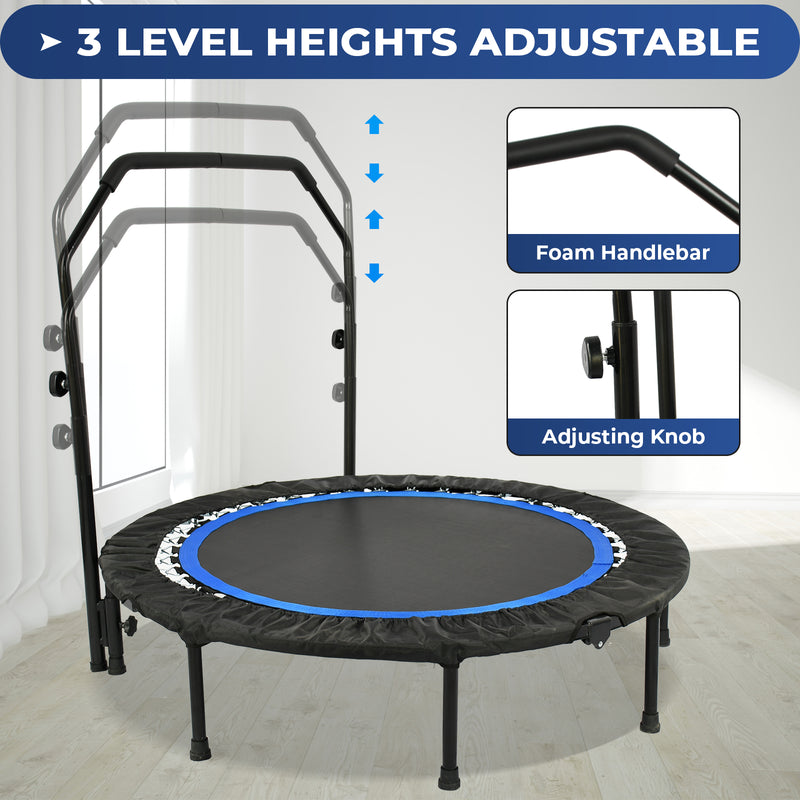 Advwin 48" Mini Trampoline with Anti-Slip Dumbbell