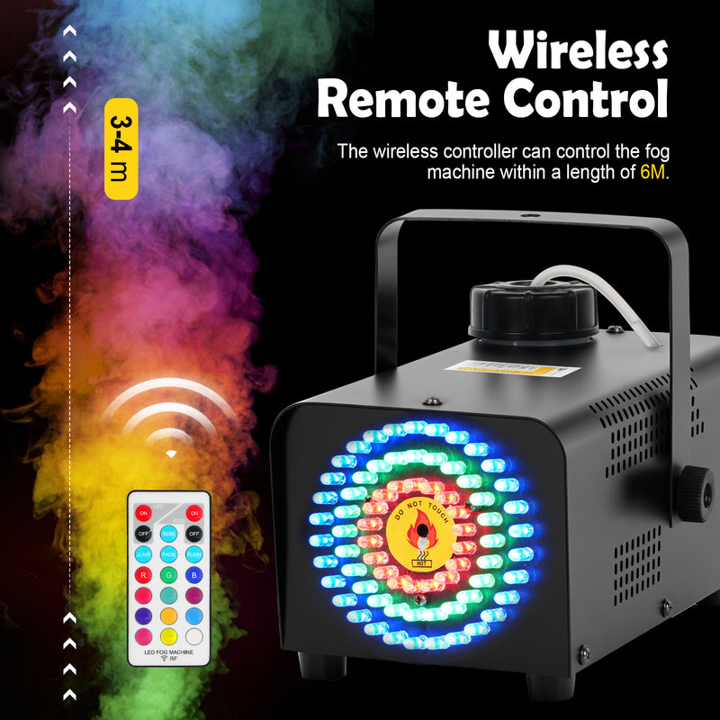 Advwin Fog Machine with12 RGB Colorful and 4 Effect