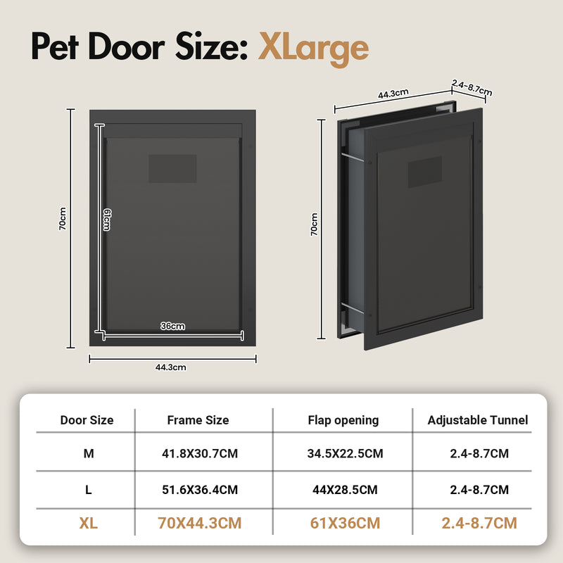 Advwin Dog Door for Door Doggy Door with Aluminum Frame