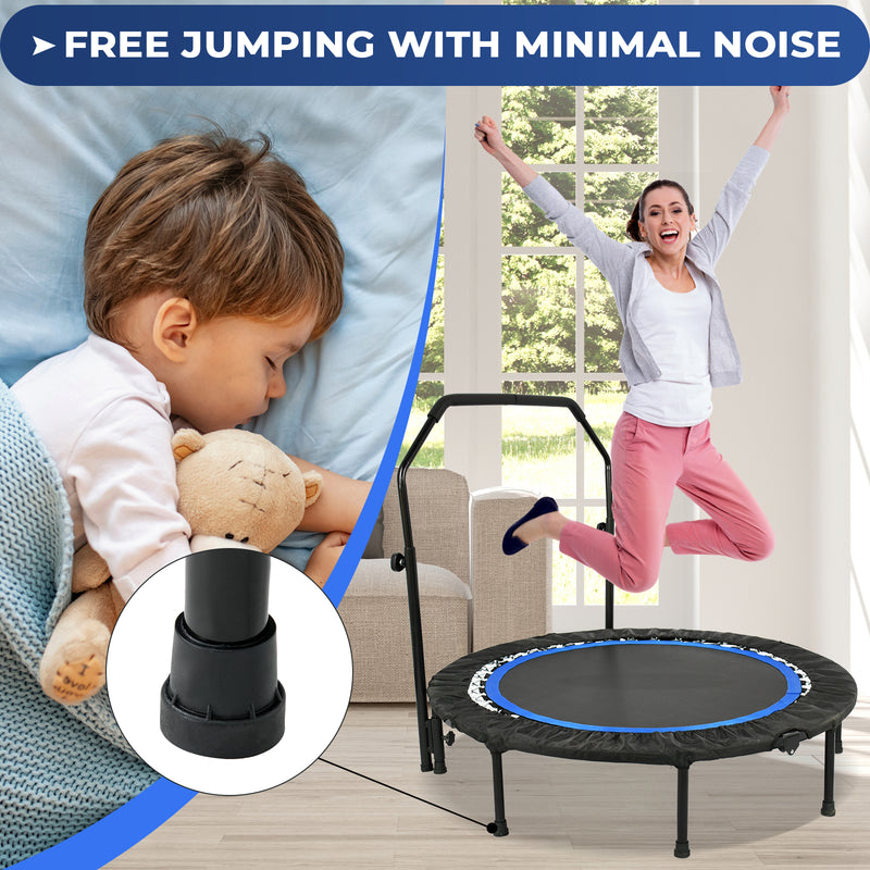 Advwin 48" Mini Trampoline with Anti-Slip Dumbbell